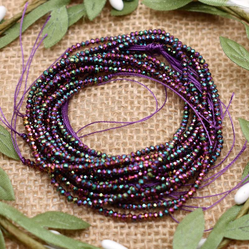 26 boja 1x2 mm 220 kom Kristalne staklene perle Fasetirani stakleni rondel šarm razmaknice perle za izradu nakita DIY nalazi veleprodaja