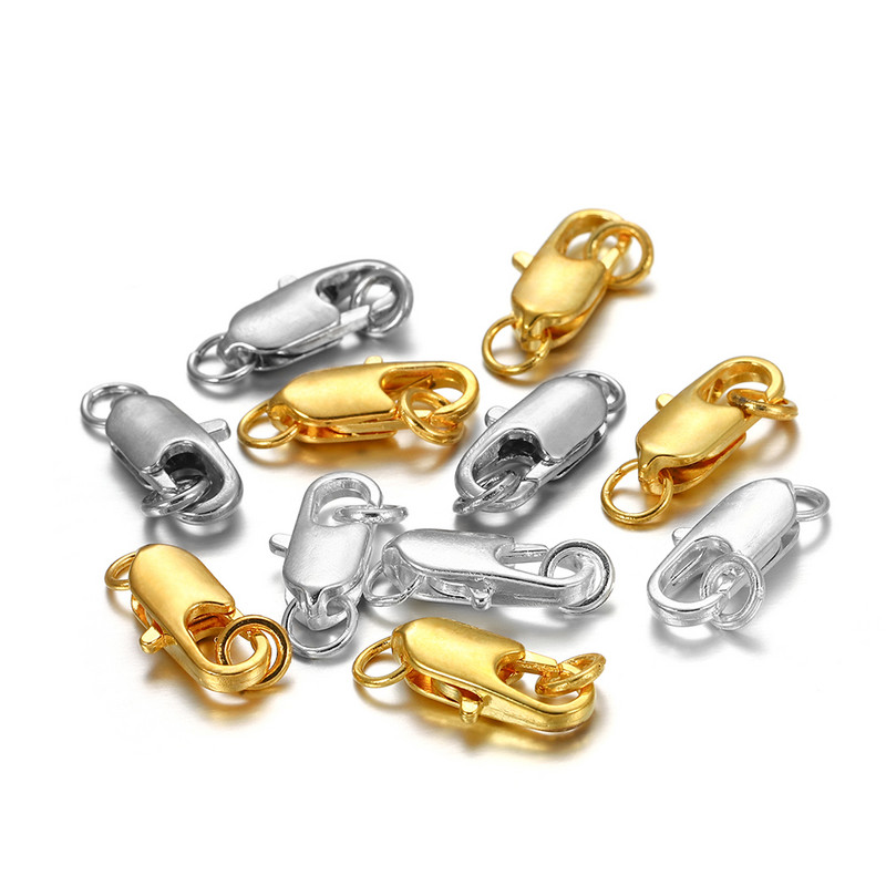 30 vnt/sl. Pasukamas užsegimas su atviru šokinėjimo žiedu, karoliai Apyrankė omarų užsegimo kabliukai, skirti „pasidaryk pats“ papuošalų kūrimo reikmenims