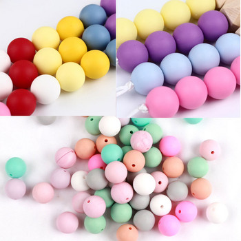 TYRY.HU Silicone Beads 10Pc Food Grade Silicone 12/15MM Nursing Silicone Teething Bead In Baby Teethers Necklace DIY