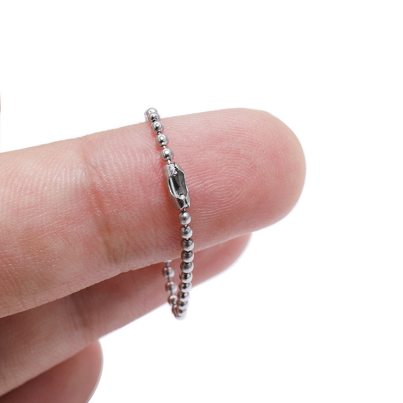 50 buc/lot 1,5 2,0 2,5 3,2 mm conector de lanț din oțel inoxidabil închizătoare margele de capăt sertizate pentru realizarea de bijuterii DIY