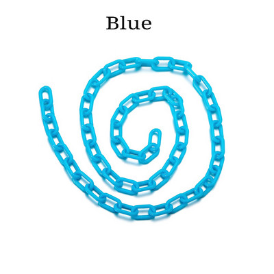 10 gab 50 cm krāsaini plastmasas kvadrātveida saites ķēdes omāru aizdare atslēgu piekariņi kaklarotai rokassprādzei DIY izgatavošana ķēdes saites Aksesuāri