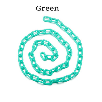 10 gab 50 cm krāsaini plastmasas kvadrātveida saites ķēdes omāru aizdare atslēgu piekariņi kaklarotai rokassprādzei DIY izgatavošana ķēdes saites Aksesuāri