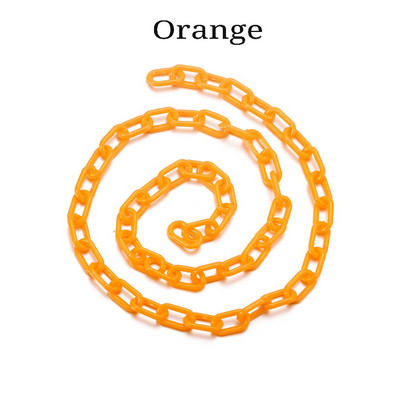 10 gab 50 cm krāsaini plastmasas kvadrātveida saites ķēdes omāru aizdare atslēgu piekariņi kaklarotai rokassprādzei DIY izgatavošana ķēdes saites Aksesuāri