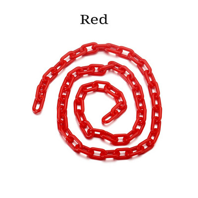 10 gab 50 cm krāsaini plastmasas kvadrātveida saites ķēdes omāru aizdare atslēgu piekariņi kaklarotai rokassprādzei DIY izgatavošana ķēdes saites Aksesuāri