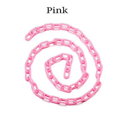 10 gab 50 cm krāsaini plastmasas kvadrātveida saites ķēdes omāru aizdare atslēgu piekariņi kaklarotai rokassprādzei DIY izgatavošana ķēdes saites Aksesuāri