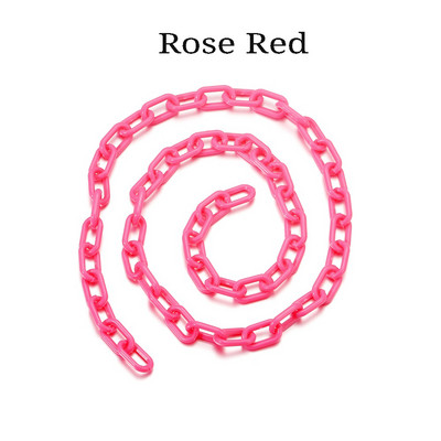 10 gab 50 cm krāsaini plastmasas kvadrātveida saites ķēdes omāru aizdare atslēgu piekariņi kaklarotai rokassprādzei DIY izgatavošana ķēdes saites Aksesuāri