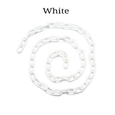 10 gab 50 cm krāsaini plastmasas kvadrātveida saites ķēdes omāru aizdare atslēgu piekariņi kaklarotai rokassprādzei DIY izgatavošana ķēdes saites Aksesuāri