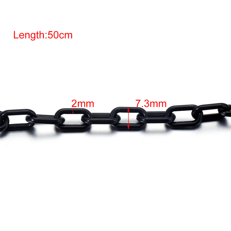 10 gab 50 cm krāsaini plastmasas kvadrātveida saites ķēdes omāru aizdare atslēgu piekariņi kaklarotai rokassprādzei DIY izgatavošana ķēdes saites Aksesuāri