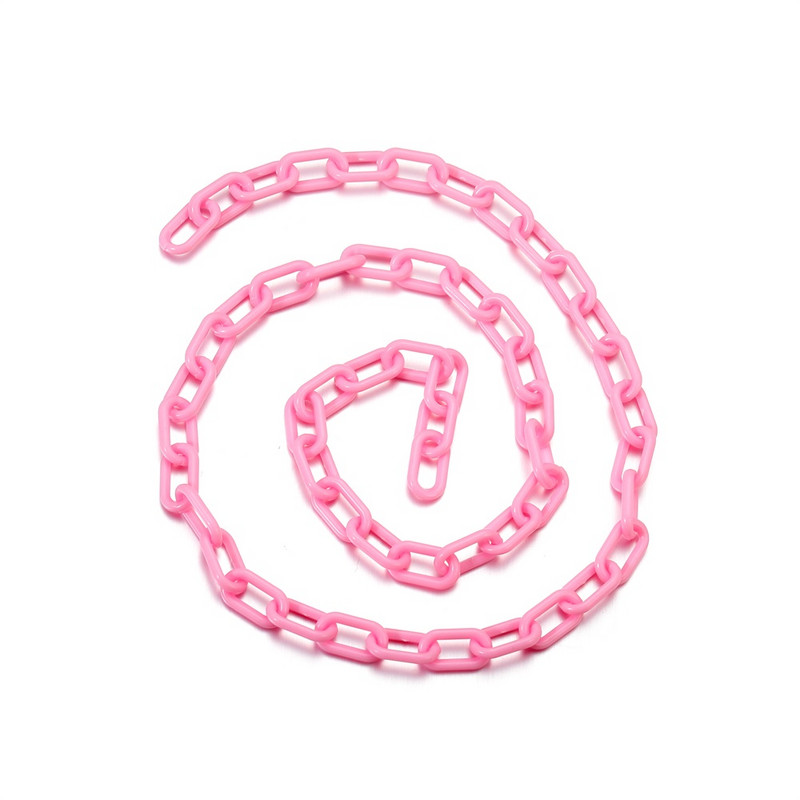 10 gab 50 cm krāsaini plastmasas kvadrātveida saites ķēdes omāru aizdare atslēgu piekariņi kaklarotai rokassprādzei DIY izgatavošana ķēdes saites Aksesuāri