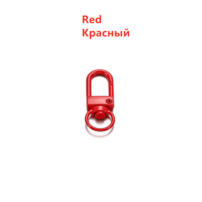 10 vnt/stal. Spalvingas raktų pakabukų žiedas metalinis omaras užsegimas kabliukų segtukai raktų pakabukų kabliukams „pasidaryk pats“ papuošalų kūrimo radinių priedai