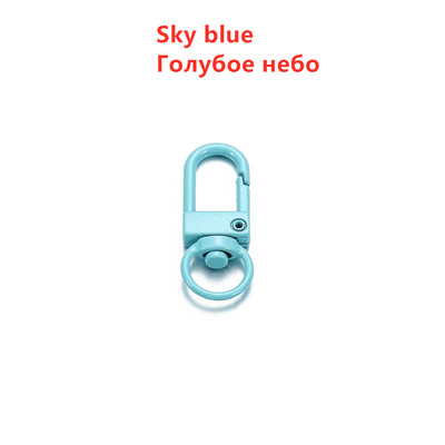 10 vnt/stal. Spalvingas raktų pakabukų žiedas metalinis omaras užsegimas kabliukų segtukai raktų pakabukų kabliukams „pasidaryk pats“ papuošalų kūrimo radinių priedai