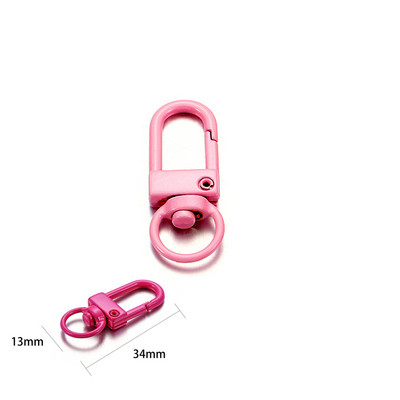 10 vnt/stal. Spalvingas raktų pakabukų žiedas metalinis omaras užsegimas kabliukų segtukai raktų pakabukų kabliukams „pasidaryk pats“ papuošalų kūrimo radinių priedai