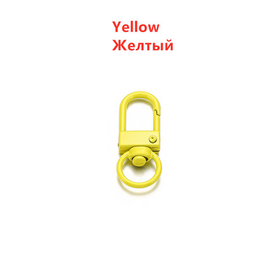 10 vnt/stal. Spalvingas raktų pakabukų žiedas metalinis omaras užsegimas kabliukų segtukai raktų pakabukų kabliukams „pasidaryk pats“ papuošalų kūrimo radinių priedai