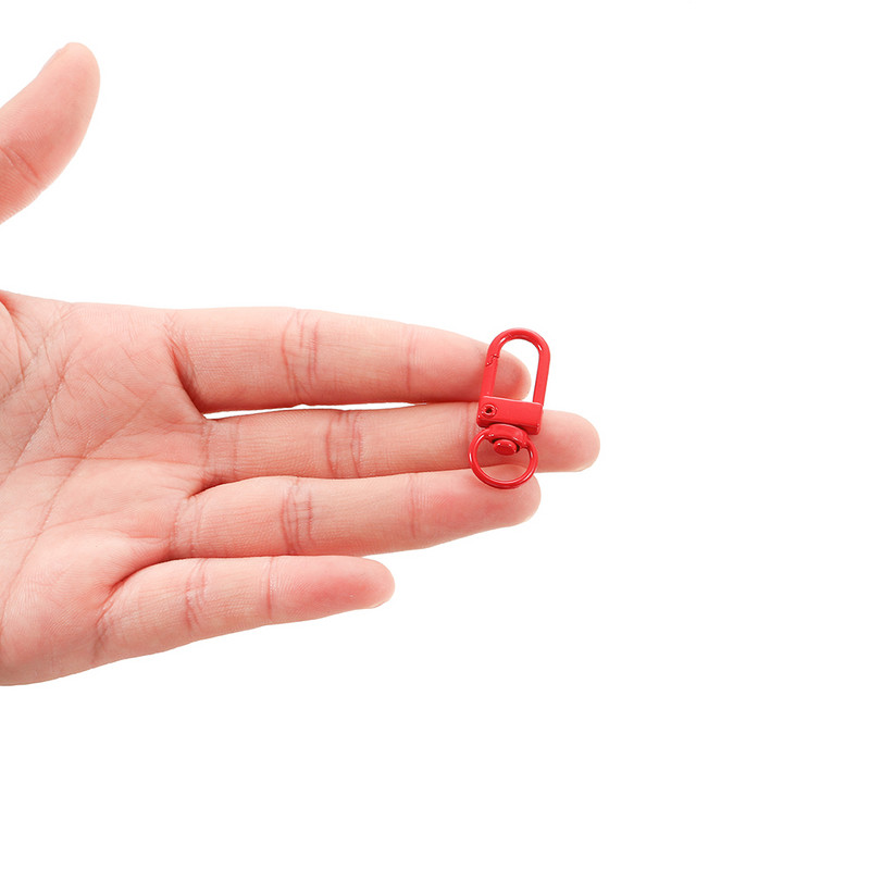 10 vnt/stal. Spalvingas raktų pakabukų žiedas metalinis omaras užsegimas kabliukų segtukai raktų pakabukų kabliukams „pasidaryk pats“ papuošalų kūrimo radinių priedai