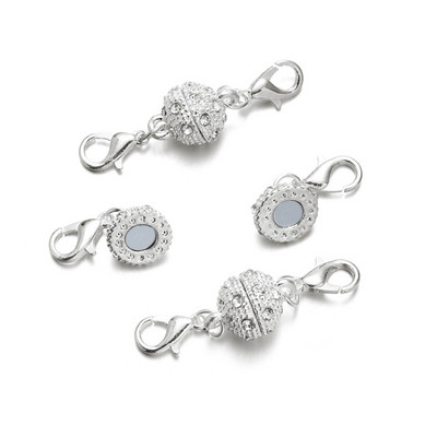 3 rinkinys Kalnų krištolinio persiko širdies magnetiniai užsegimai Odiniai laido apyrankės Magnetiniai jungčių rinkiniai, skirti papuošalams gaminti „pasidaryk pats“