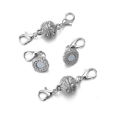 3 rinkinys Kalnų krištolinio persiko širdies magnetiniai užsegimai Odiniai laido apyrankės Magnetiniai jungčių rinkiniai, skirti papuošalams gaminti „pasidaryk pats“