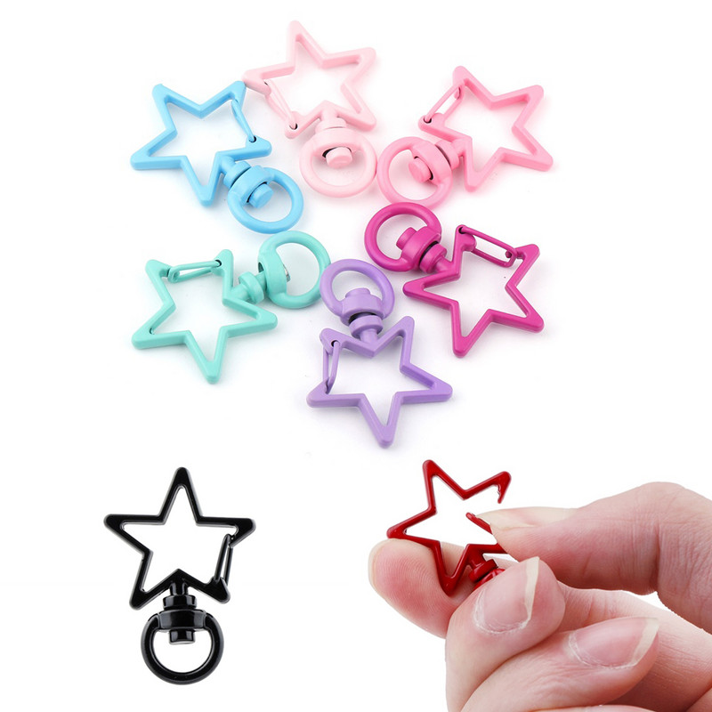 5 бр./Партида метални метални цветни куки за закопчаване на омар, пръстени за ключове, конектори за Направи си сам, занаяти, изработка на бижута, находки, аксесоари
