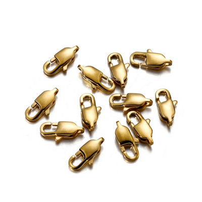 5 vnt./stal. Pasukamas užsegimas karoliai apyrankės omarų užsegimo kabliukai nerūdijančio plieno, skirti „pasidaryk pats“ papuošalų kūrimo reikmenims