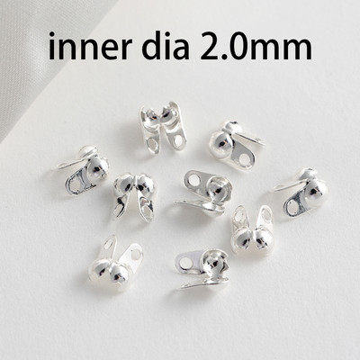 100 бр./лот месингов позлатен конектор Закопчалка Топка Верига Крайни гофрове Мъниста Конектори за Направи си сам Консумативи за изработка на бижута Аксесоари