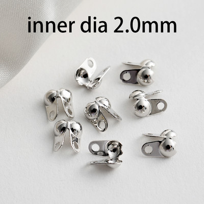 100 бр./лот месингов позлатен конектор Закопчалка Топка Верига Крайни гофрове Мъниста Конектори за Направи си сам Консумативи за изработка на бижута Аксесоари