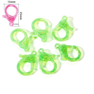 30 бр./Партида Прозрачна пластмасова кука за закопчаване на омар Ключодържател Щипки Конектор за ключодържател Направи си сам Консумативи за изработка на бижута Аксесоари