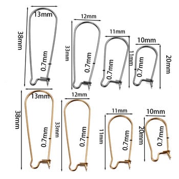 20-50 τμχ/παρτίδα από ανοξείδωτο ατσάλι Γαλλικό σκουλαρίκι με θηλιά στεφάνι σύρμα για σκουλαρίκια Ρύθμιση προμήθειες κοσμημάτων DIY Αξεσουάρ