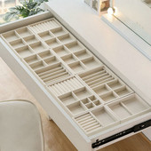 „Fannelette“ papuošalų ekranas, sukraunamas išskirtinis papuošalų laikiklis, nešiojamasis žiedas, auskarai, karoliai.