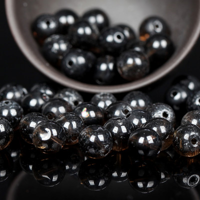 Natūralūs lipidolito akmens apvalūs laisvi tarpiniai karoliukai papuošalams gaminti „pasidaryk pats“ rankų darbo apyrankė 6/8/10/12 mm