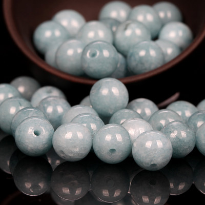 Natūralūs lipidolito akmens apvalūs laisvi tarpiniai karoliukai papuošalams gaminti „pasidaryk pats“ rankų darbo apyrankė 6/8/10/12 mm