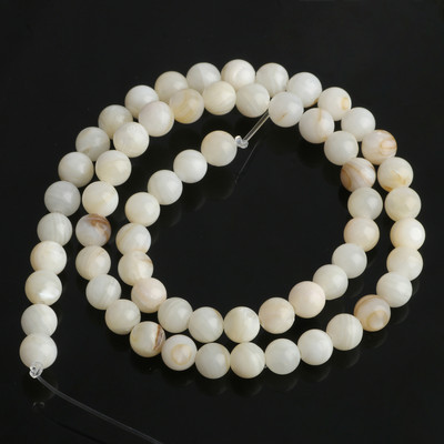 2–10 mm dabīgas baltas gliemežvāku pērļu krelles, apaļas, vaļīgas starplikas Opāla mēness akmens krelles rotaslietu izgatavošanai, sieviešu kaklarotas rokassprādzes.