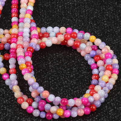 2–10 mm dabīgas baltas gliemežvāku pērļu krelles, apaļas, vaļīgas starplikas Opāla mēness akmens krelles rotaslietu izgatavošanai, sieviešu kaklarotas rokassprādzes.