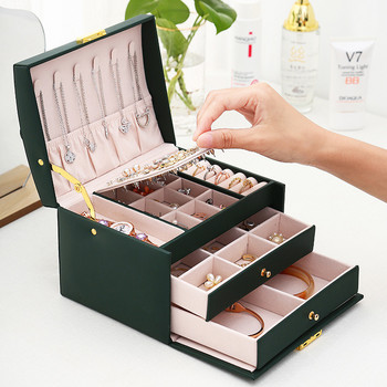 BLOONG New Layers Jewelry Organizer Box Εξαιρετική θήκη δώρου για γυναίκες για κορίτσια Δαχτυλίδι σκουλαρίκι Κολιέ αποθήκευσης