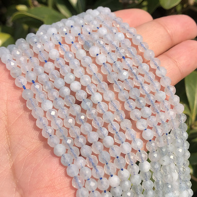 Naturaalsest sinisest safiirist ümmarguse tahvliga lahtine vaherõngas, tillukesed helmed, meisterdamine käevõru kõrvarõngavõru ehete valmistamiseks 15 tolli 2/3/4 mm