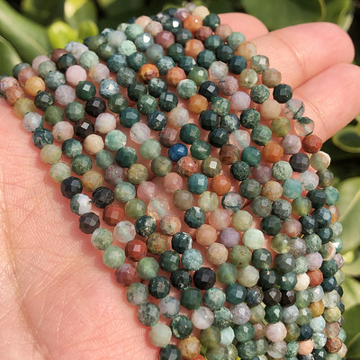 Naturaalsest sinisest safiirist ümmarguse tahvliga lahtine vaherõngas, tillukesed helmed, meisterdamine käevõru kõrvarõngavõru ehete valmistamiseks 15 tolli 2/3/4 mm