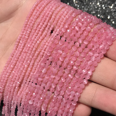 Naturaalsest sinisest safiirist ümmarguse tahvliga lahtine vaherõngas, tillukesed helmed, meisterdamine käevõru kõrvarõngavõru ehete valmistamiseks 15 tolli 2/3/4 mm