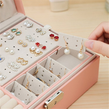 WE Νέο Δερμάτινο κοσμηματοπωλείο υψηλής χωρητικότητας Ταξιδιωτικό κοσμήματα Organizer Πολυλειτουργικό κολιέ Σκουλαρίκι Δαχτυλίδι Κουτί αποθήκευσης Γυναικεία δώρα