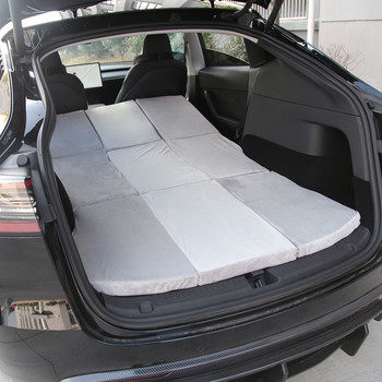 За Tesla Model Y 2023 2022 Легло на задната седалка Подложка за спане Легло за кола Матрак за свободното време Лагер с мемори пяна Сгъваеми аксесоари за кола