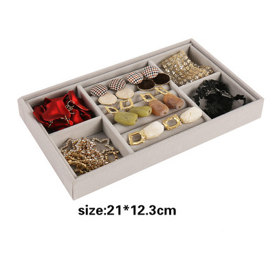 Aksominių papuošalų laikymo padėklas Vitrinos papuošalų laikiklis stovas Apyrankės karoliai žiedas laikymo dėžutė vitrina stalčius papuošalai Tvarkyti