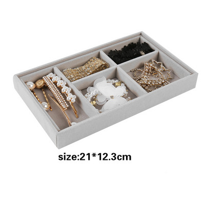 Aksominių papuošalų laikymo padėklas Vitrinos papuošalų laikiklis stovas Apyrankės karoliai žiedas laikymo dėžutė vitrina stalčius papuošalai Tvarkyti