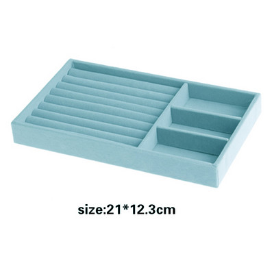 Aksominių papuošalų laikymo padėklas Vitrinos papuošalų laikiklis stovas Apyrankės karoliai žiedas laikymo dėžutė vitrina stalčius papuošalai Tvarkyti