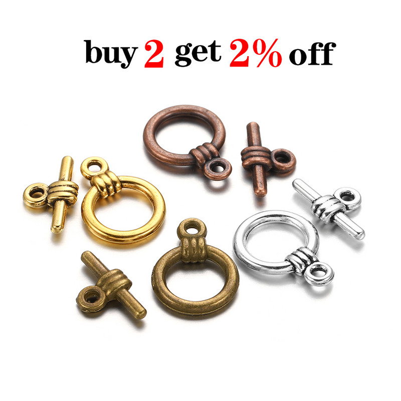 20 комплекта/лот KC Smooth Round OT закопчалка Антични сребърни бижута Ръчно изработена гривна Колие Направи си сам Изработка на бижута Консумативи за намиране