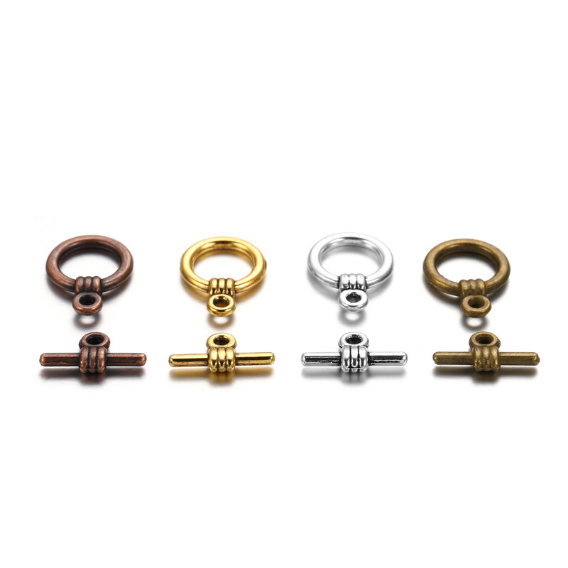 20 комплекта/лот KC Smooth Round OT закопчалка Антични сребърни бижута Ръчно изработена гривна Колие Направи си сам Изработка на бижута Консумативи за намиране