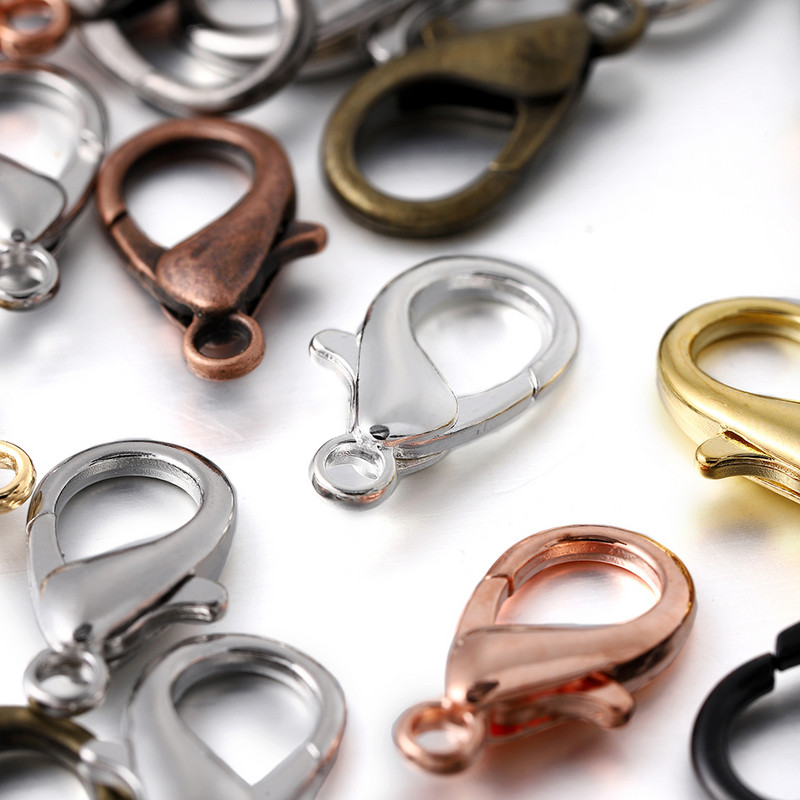 100 τμχ/παρτίδα Αστακό κούμπωμα για βραχιόλια Κολιέ Γάντζοι DIY Αξεσουάρ κλεισίματος αλυσίδας για κοσμήματα Κατασκευή ευρημάτων χονδρική