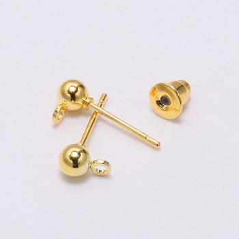 20-50 τμχ/παρτίδα 3/4/5/6mm Pin Findings Stud Earring Basic pins Stoppers Connector for DIY Jewelry Making Accessories Supplies