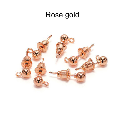 20-50 τμχ/παρτίδα 3/4/5/6mm Pin Findings Stud Earring Basic pins Stoppers Connector for DIY Jewelry Making Accessories Supplies