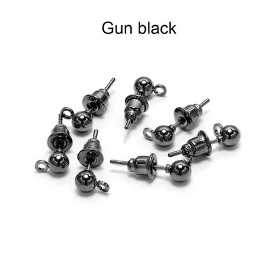 20-50 τμχ/παρτίδα 3/4/5/6mm Pin Findings Stud Earring Basic pins Stoppers Connector for DIY Jewelry Making Accessories Supplies