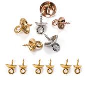 30 бр./лот Винтове от неръждаема стомана Очи Байли Топ пробити мъниста Крайни капачки Талисмани Конектори за Направи си сам аксесоари за изработка на бижута