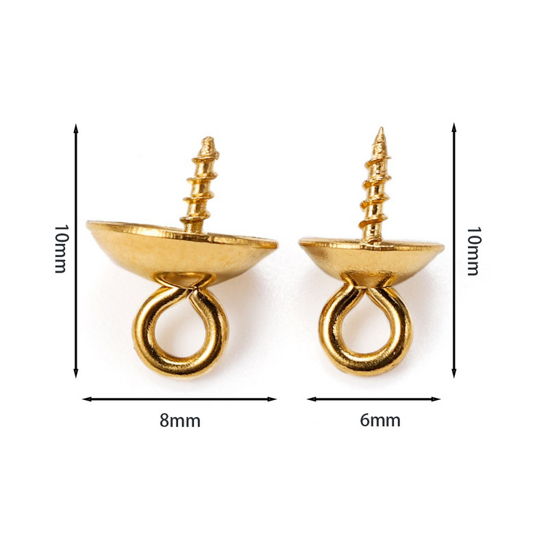 30 бр./лот Винтове от неръждаема стомана Очи Байли Топ пробити мъниста Крайни капачки Талисмани Конектори за Направи си сам аксесоари за изработка на бижута