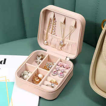 Οργάνωση κοσμημάτων Εμφάνιση Ταξιδιωτική κοσμηματοθήκη Κουτιά φορητό κολιέ με μενταγιόν Δερμάτινο κουτί αποθήκευσης σκουλαρίκι δαχτυλιδιού