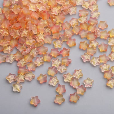 50 db/tétel 8 mm-es matt színátmenetes színű csillaggyöngyök cseh üveg laza távtartó gyöngyök ékszerkészítéshez, kézzel készített barkács kiegészítők